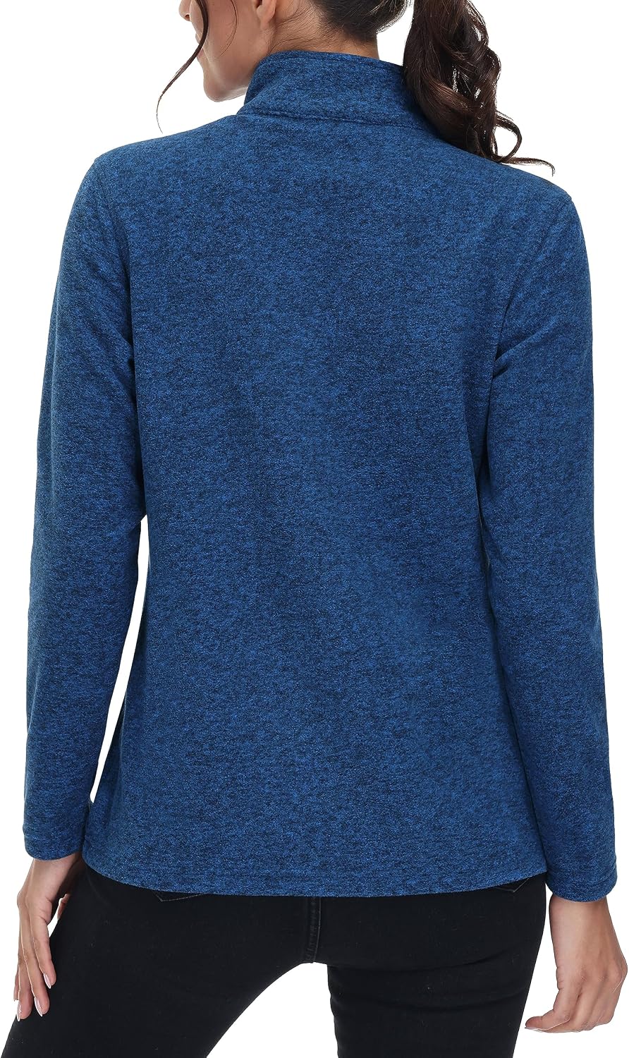 MAGCOMSEN Womens Fleece Zip Up Jacket with Pockets Lightweight Soft Coat