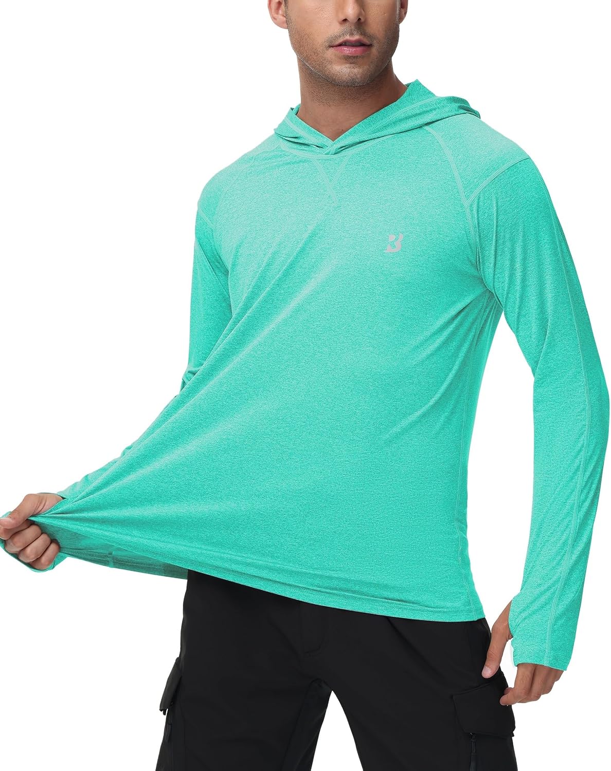 Roadbox Men's UPF 50+ Fishing Shirts, Long Sleeve UV Sun Protection Hoodie