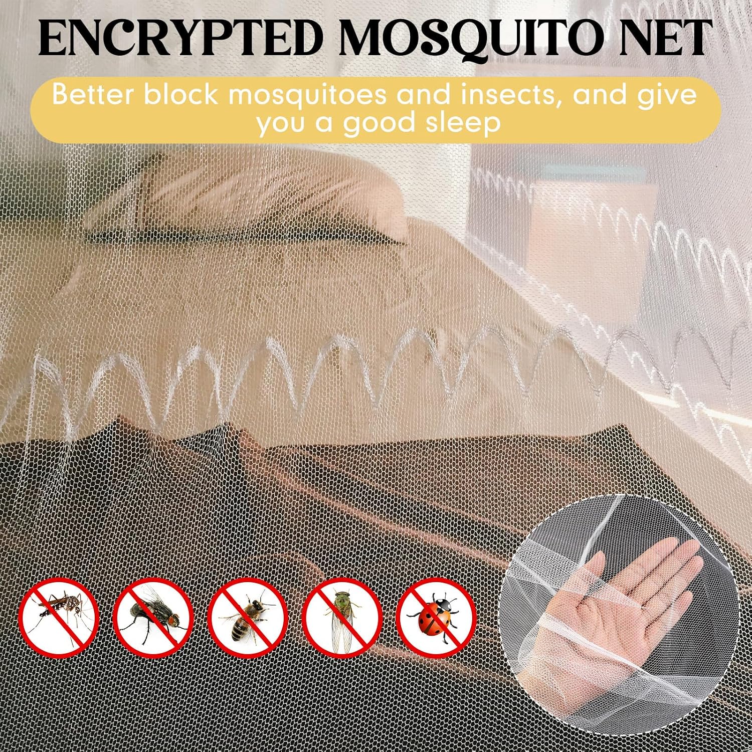 Mindsoft White Mosquito Net for Bed, L79 X W60 X H63 Inch