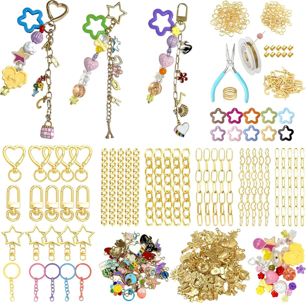 ValorTiger Keychain Making Kit Bag Charm Kit Keychain Charms Key Chain