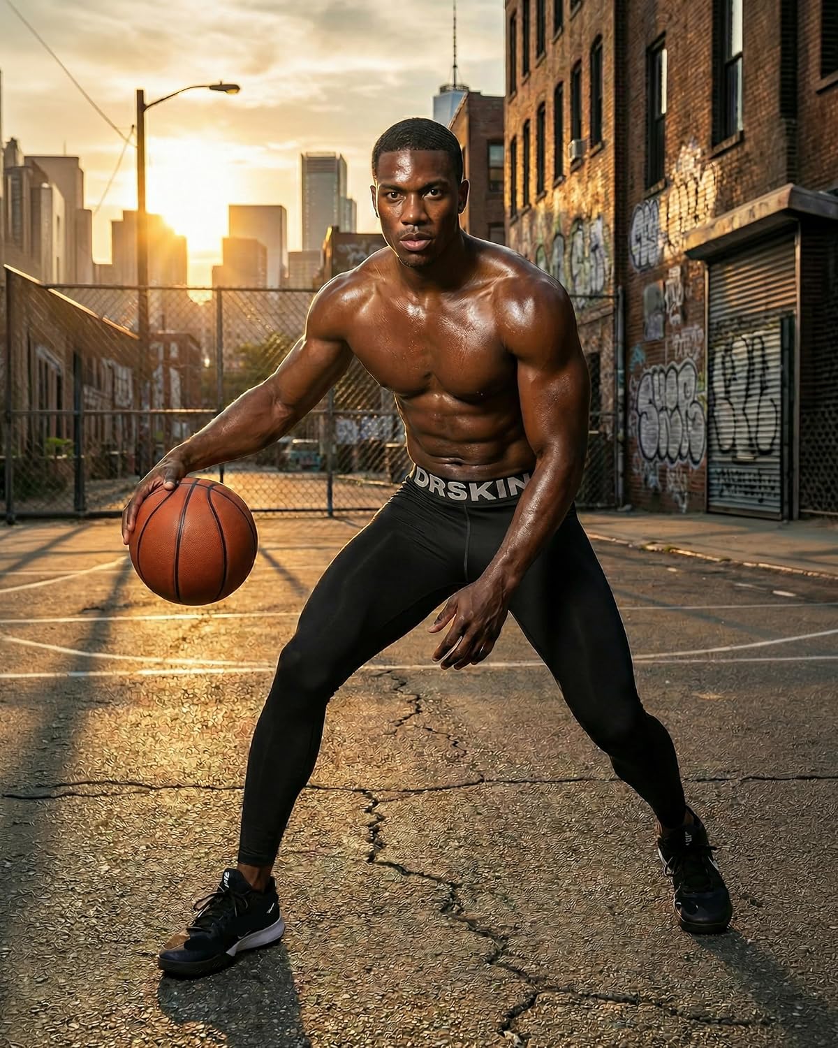 DRSKIN Men’s Compression Pants (5/4/3 Pack) Quick Dry Tights Leggings Sports Baselayer Running Gym Workout
