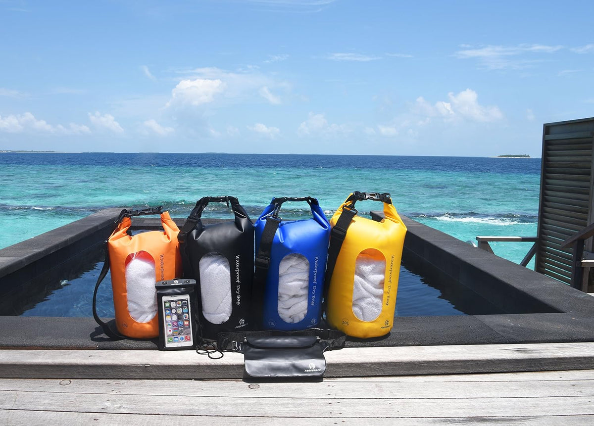 Freegrace Waterproof Dry Bag with Double Zip-Lock, Fanny Pack & Phone Case