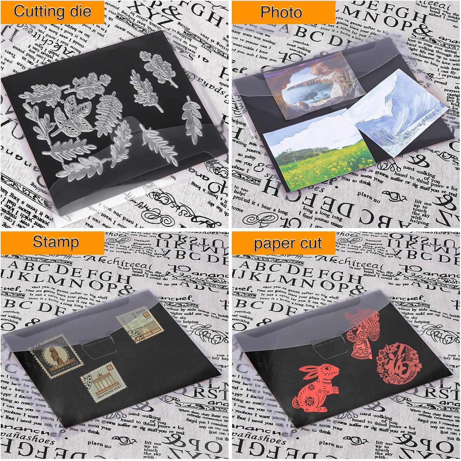 YixangDD 160 Pack Stamp and Die Storage Bag with Magnetic Sheets