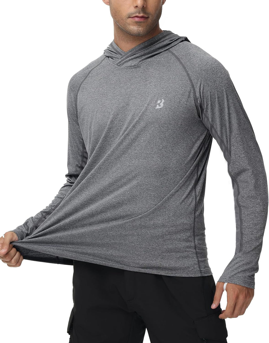 Roadbox Men's UPF 50+ Fishing Shirts, Long Sleeve UV Sun Protection Hoodie