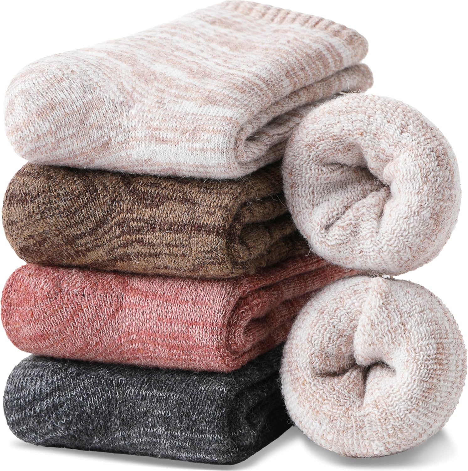 EBMORE Merino Wool Thermal Warm Winter Socks for Women Men