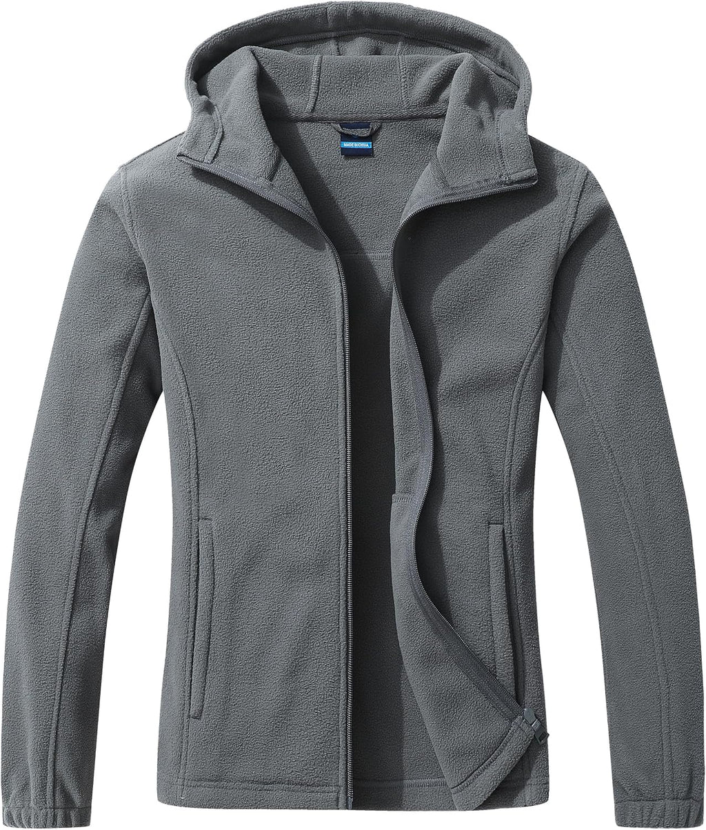GIMECEN Women's Soft Polar Fleece Jacket Full Zip Hooded Sweatshirts