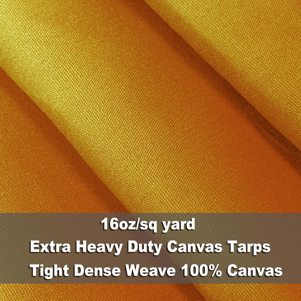 5x6 Feet 16oz Small Heavy Duty Canvas Tarp Water-Resistant