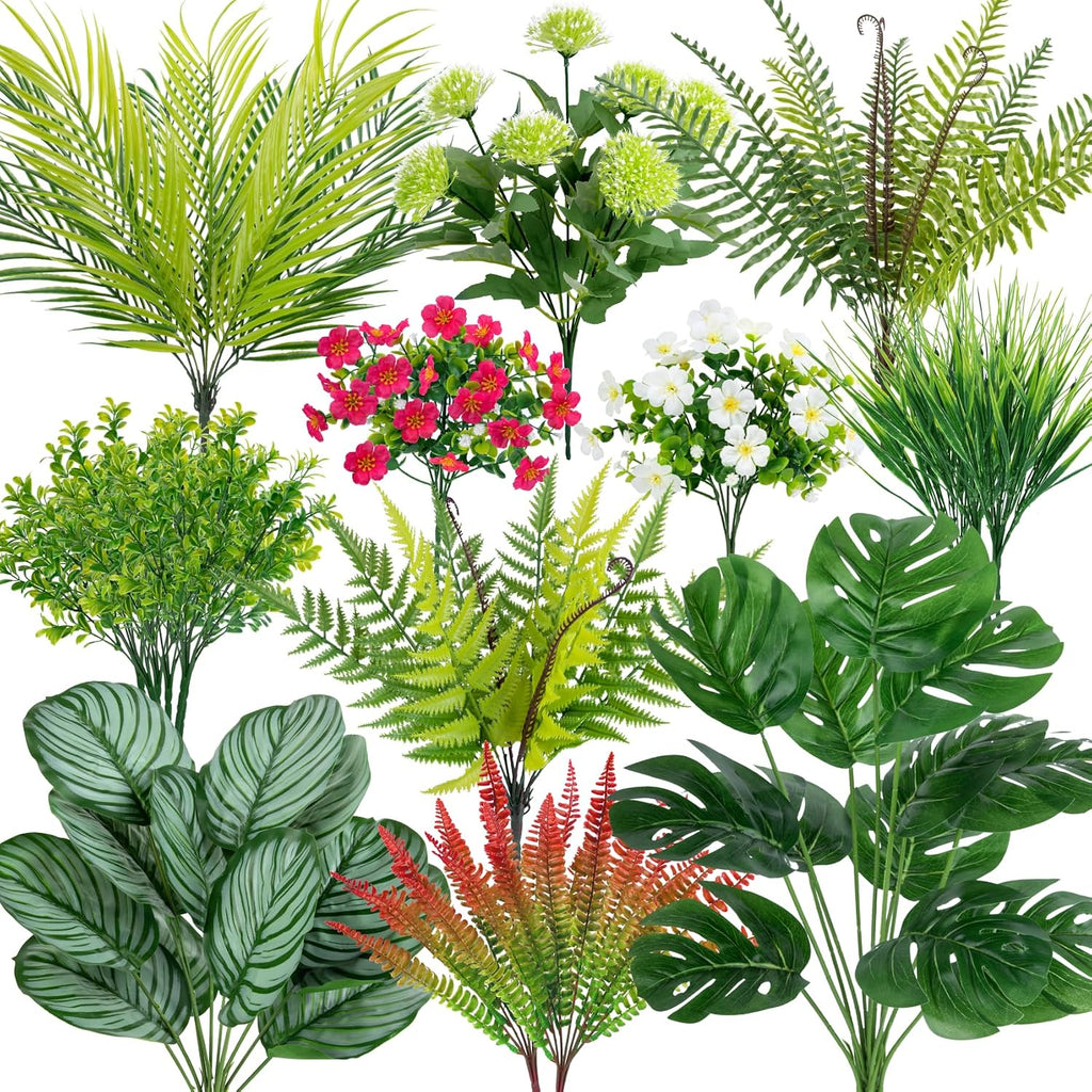 20 Pcs Artificial Fall Flowers for Outdoor Fake Plants Decoration