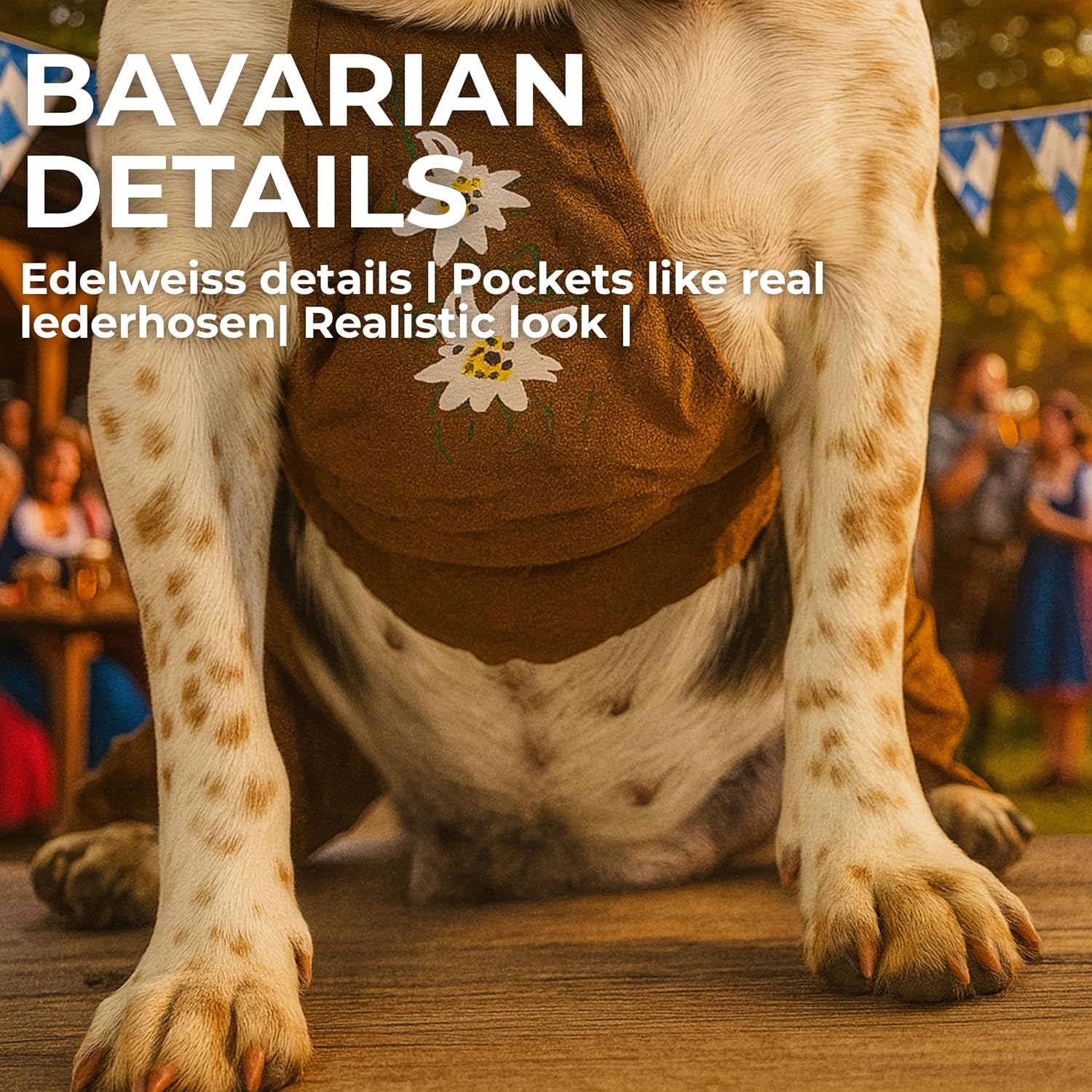 Oktoberfest German Dog Lederhosen, Multiple Sizes (XL)