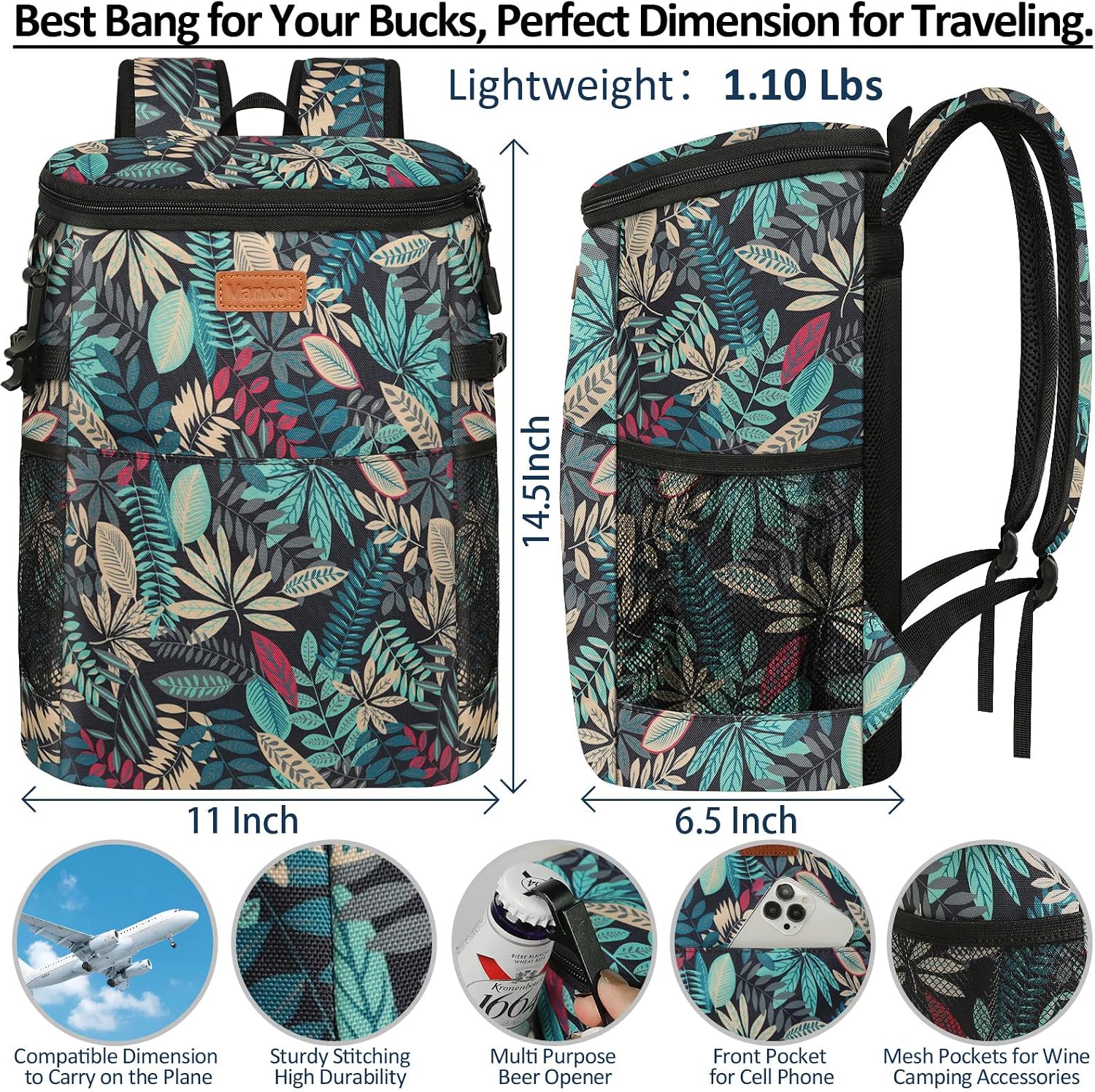 Vankor Camping Cooler Backpack Insulated Waterproof