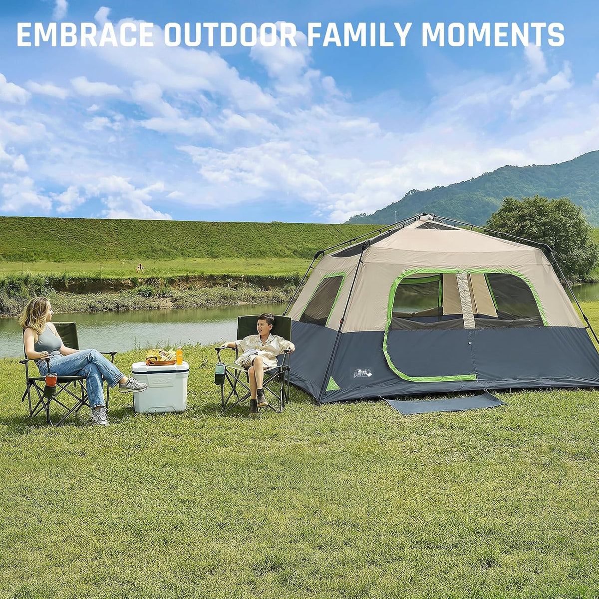 DMH OUTDOORS 8 Person Instant Tents for Camping with Porch Easy Setup 60s