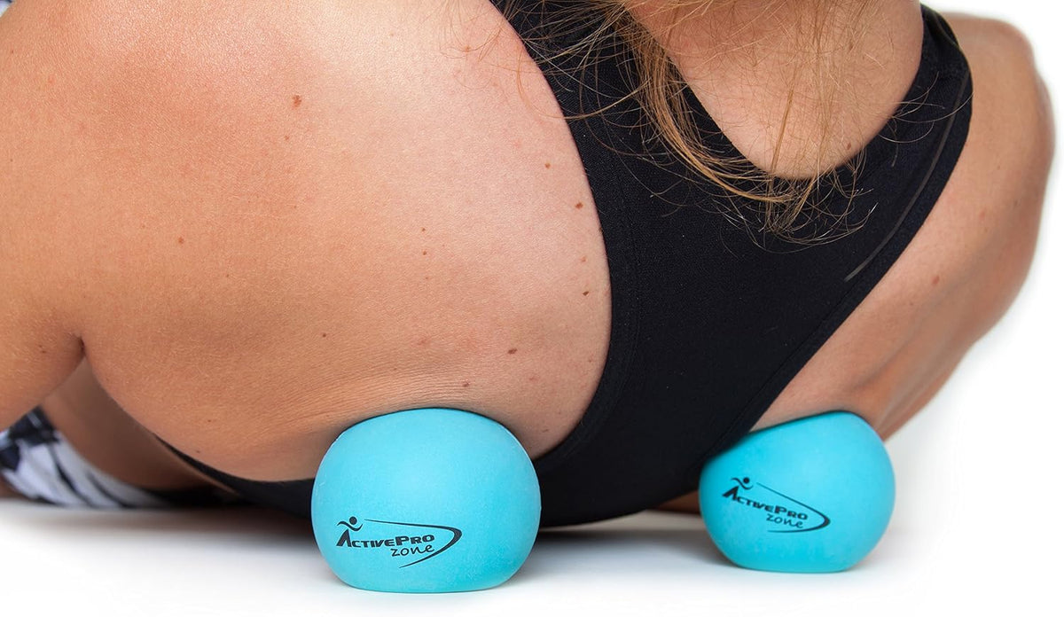 Therapy Massage Ball - Instant Muscle Pain Relief. Proven Effective for Myofascial Release, Deep Tissue Pressure, Yoga & Trigger Point Treatments. Set - 2 Extra Firm Balls W/Mesh Bag.