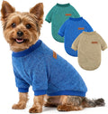 3 Pack Dog Sweaters for Small Dogs Girl Boy Winter Fleece Clothes Warm Soft Dog Sweatshirt Outfit for Dogs Cats Pet Apparel