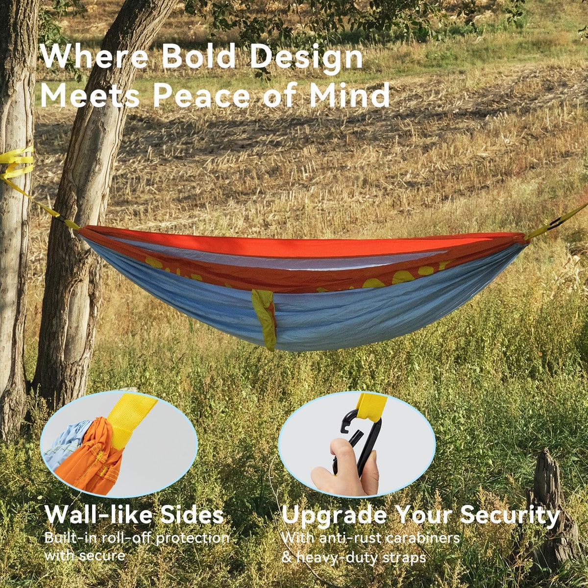 Morning Deer Double Portable Hammock with Tree Straps
