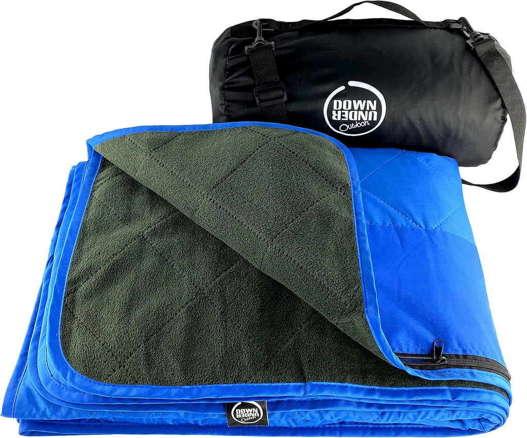 DOWN UNDER OUTDOORS Waterproof 350 GSM Fleece or Sherpa Stadium Blanket