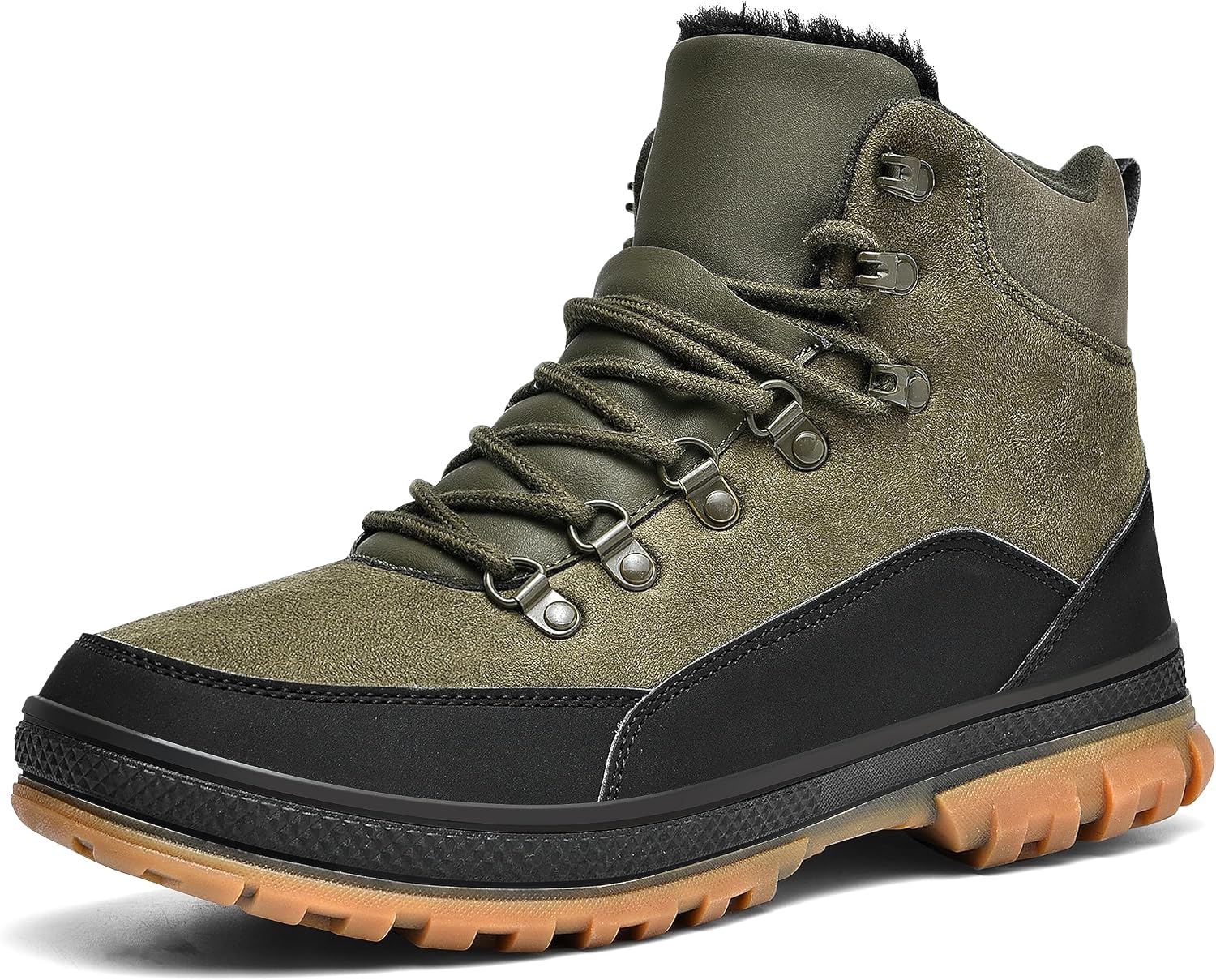 Wondamo Men's Winter Hiking Snow Boots