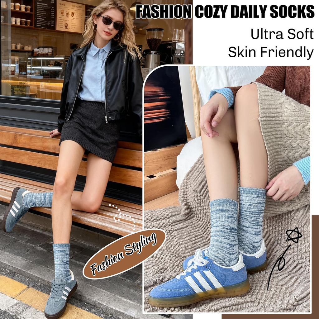 EBMORE Merino Wool Thermal Warm Winter Socks for Women Men