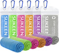 Sukeen Cooling Towels 6 Pack (40"x 12"), Cooling Towels for Neck and Face, Cooling Rags, Lightweight Soft Breathable Towels for Yoga, Sport, Workout, Running, Gym, Camping, Fitness