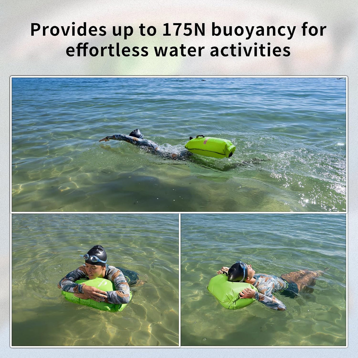 Naturehike 18L Waterproof Dry bags-Roll Top Waterproof Swimming Buoy with Waterproof Phone Compartment, Outdoor Bags Keep Gear Dry for Hiking, Kayaking, Camping, Swimming, Boating（Green）