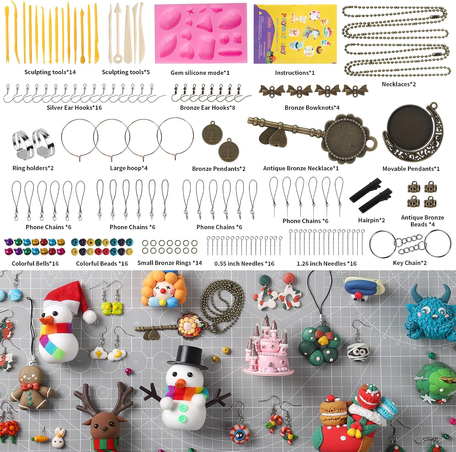 Polymer Clay 85 Colors, Modeling Clay for Kids, Oven Bake Molding Clay Kit
