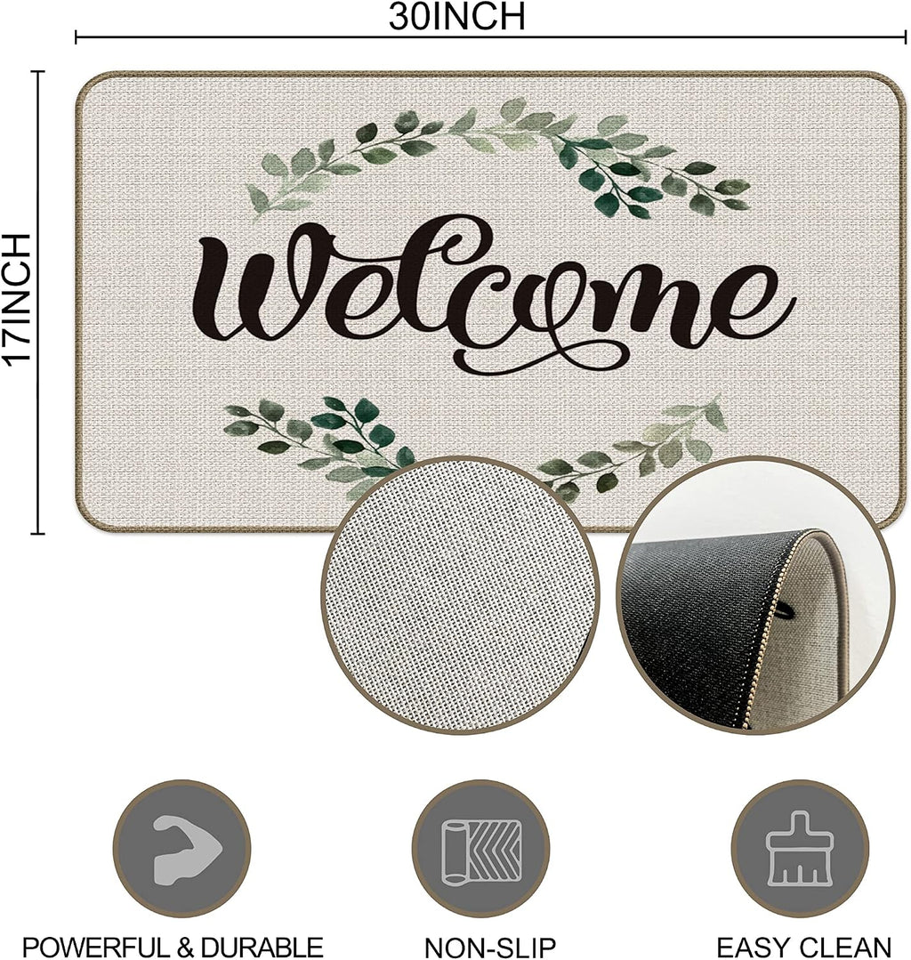 Deer Camping Door Mat - 30''x17'' Rustic Bathroom Rugs, Deer Rug, Cabin Rugs, Forest Rug, Camper Door Mat, RV Decor, Log Cabin Decor