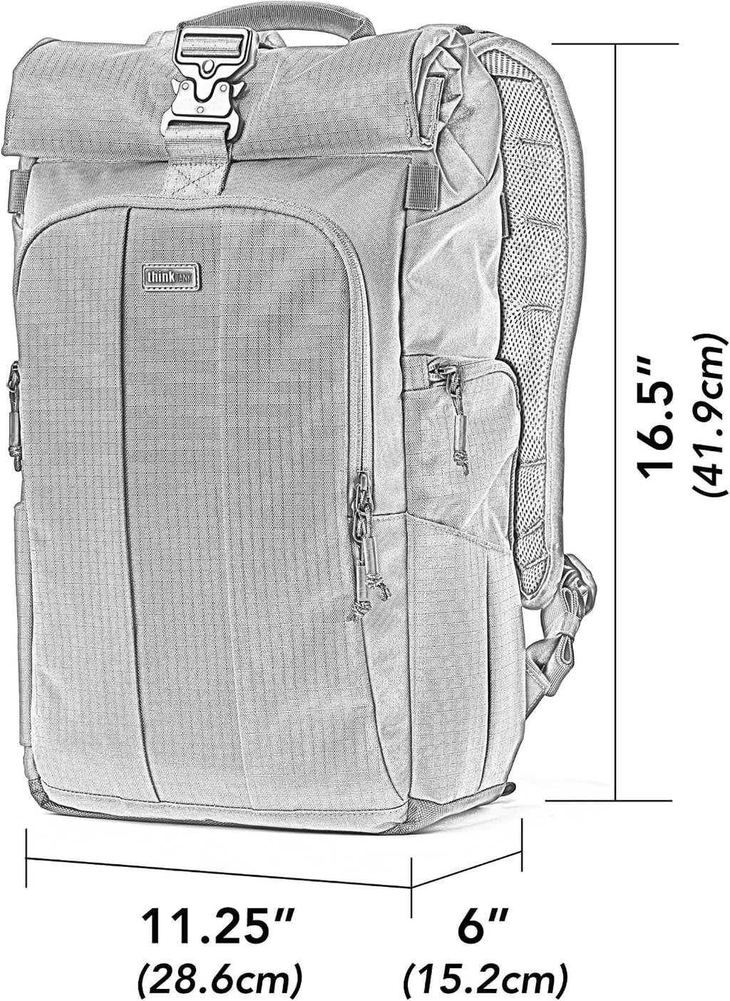 Think Tank FocusPoint 22L RollTop Camera Backpack - Golden Hour: Expandable Travel & Camera Backpack with Laptop Sleeve, Quick Side and Back Access, Rain Cover – Versatile Photography & Travel Bag