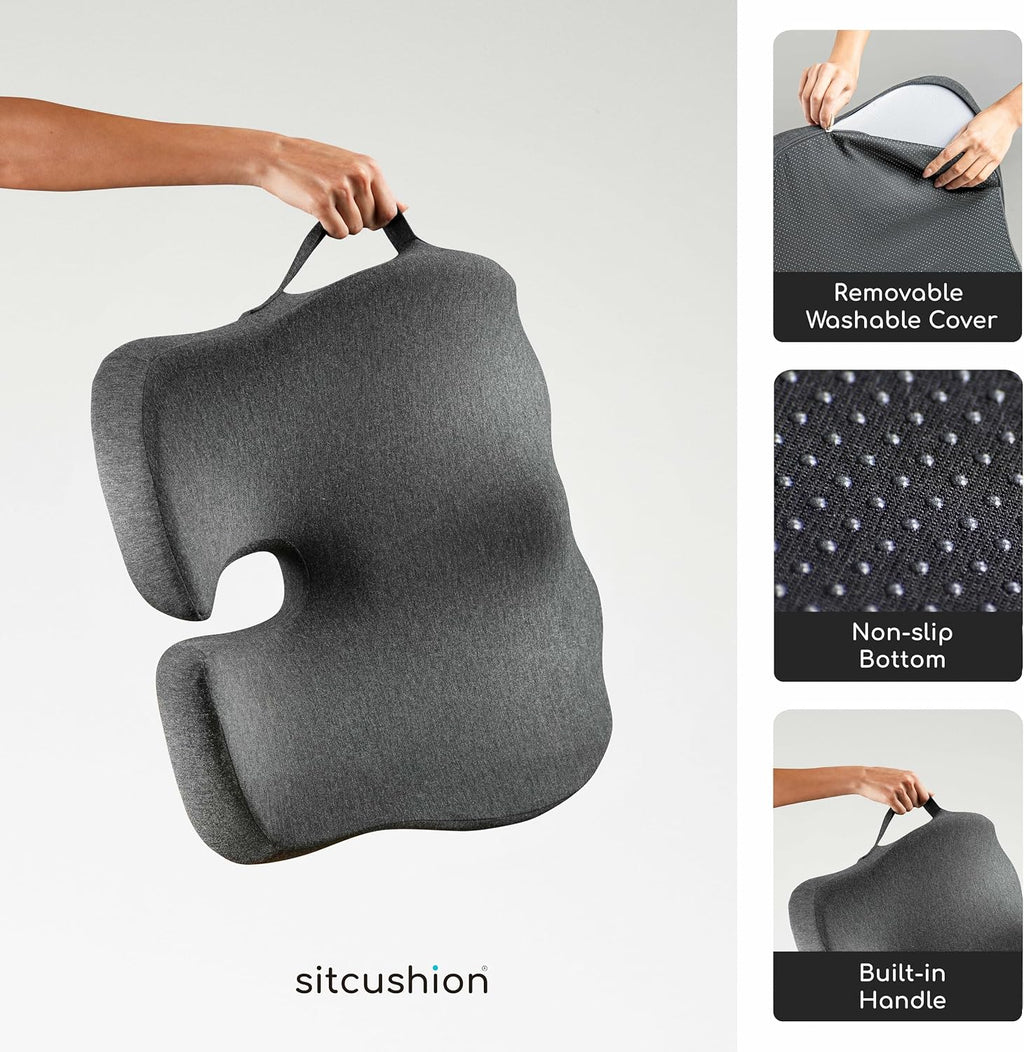 Pressure Relief Seat Cushion for Tailbone Pain, Sciatica & Coccyx Pillow