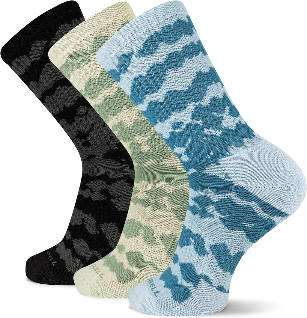 Merrell Unisex Adult Men's and Women's Wool Everyday Hiking Crew Socks - 3 & 6 Pairs - Cushioned Moisture Wicking