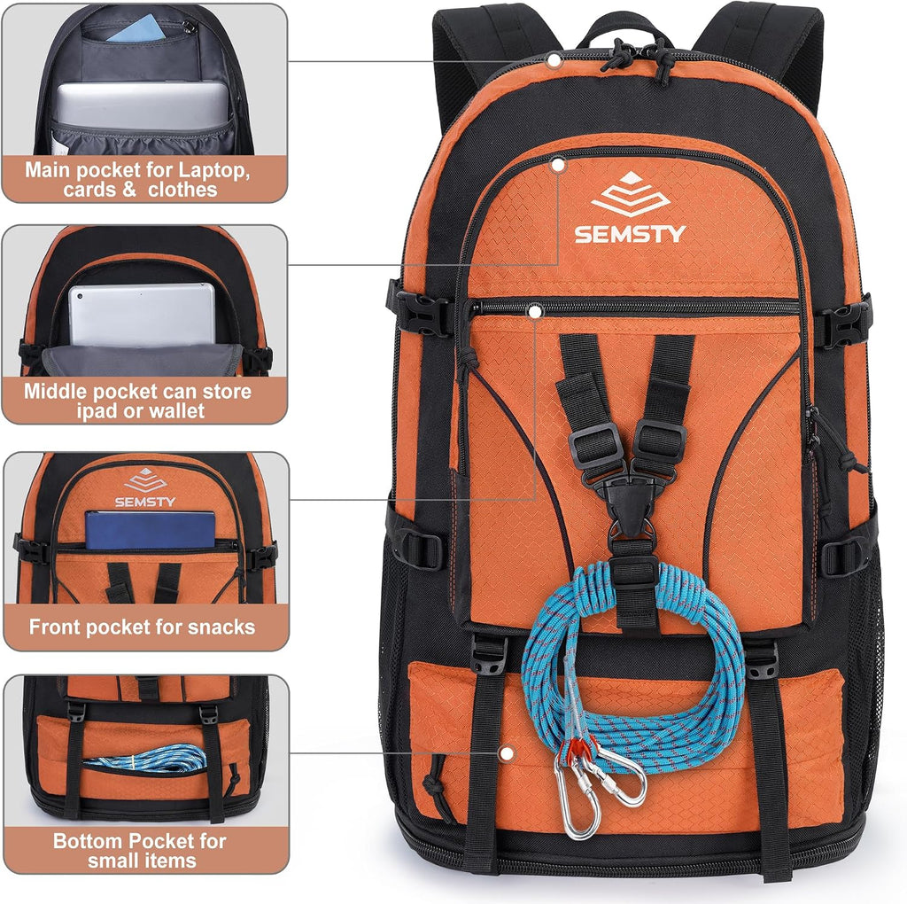 40L/50L Expandable Hiking Backpack for Men & Women，Camping Backpack