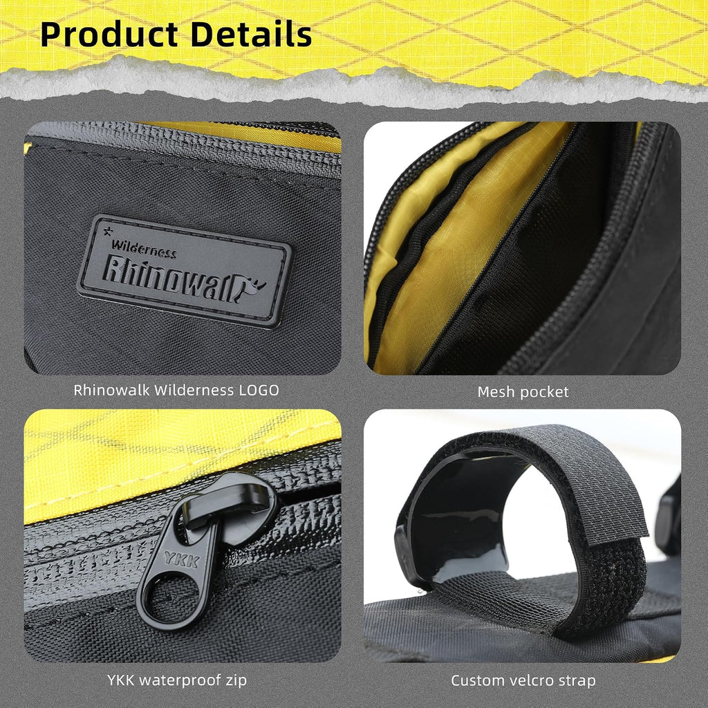 Rhinowalk Bicycle Front Frame Bag Waterproof Bicycle Bag 0.9L Cycling Accessories Nylon Pack Pouch for MTB Road Bike Cycling Commuting and Outdoor Adventures
