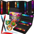 ARTISTRO Acrylic Paint Markers, Dual-Tip Paint Pens, Black 72 Pack