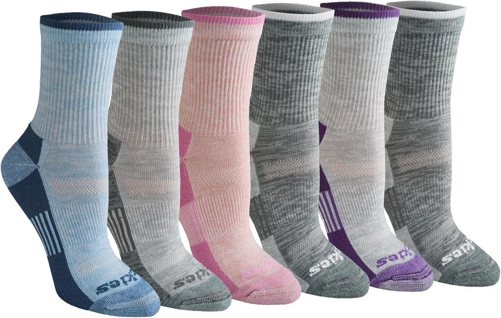 Dickies Women's Dri-tech Advanced Moisture Wicking Mid-crew Socks, Available in M-l (6, 12 Pairs)