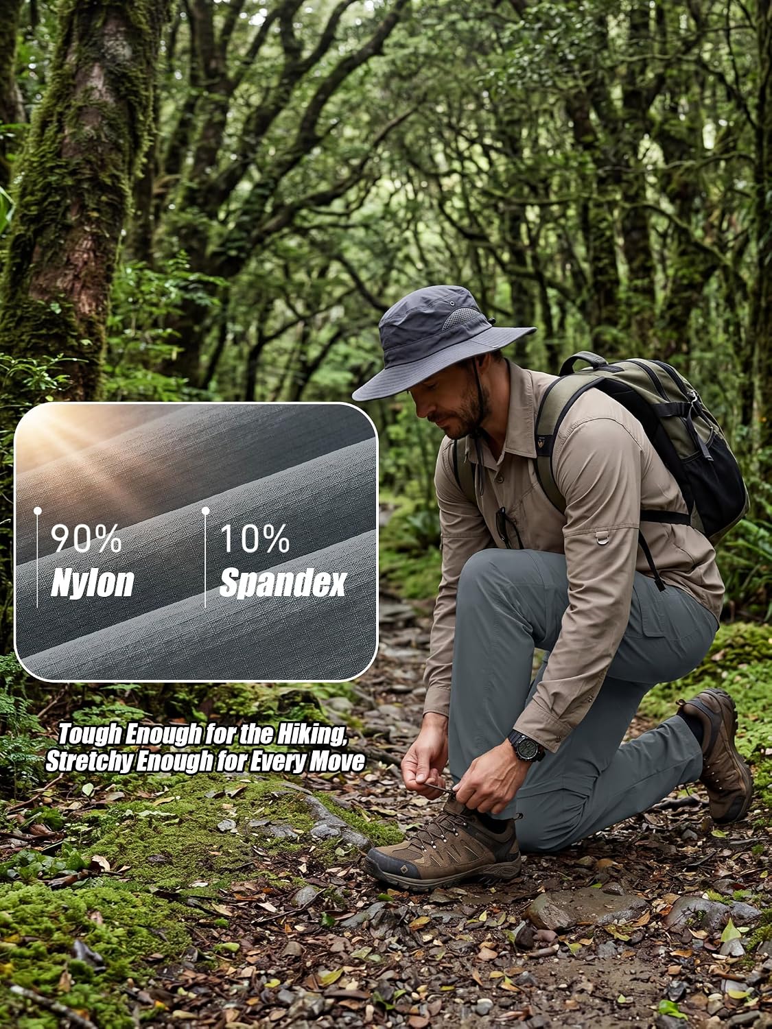 Men’s Safari Lightweight Convertible Hiking Pants