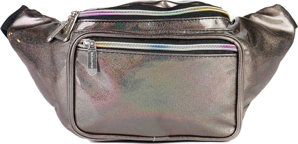 SoJourner Waterproof Holographic Fanny Pack, Copper Glitter