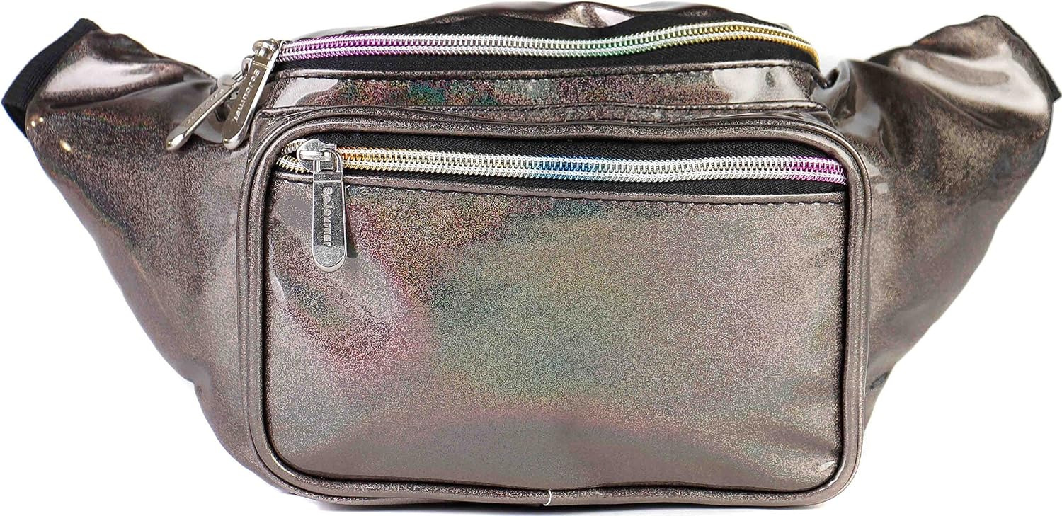 SoJourner Waterproof Holographic Fanny Pack, Copper Glitter