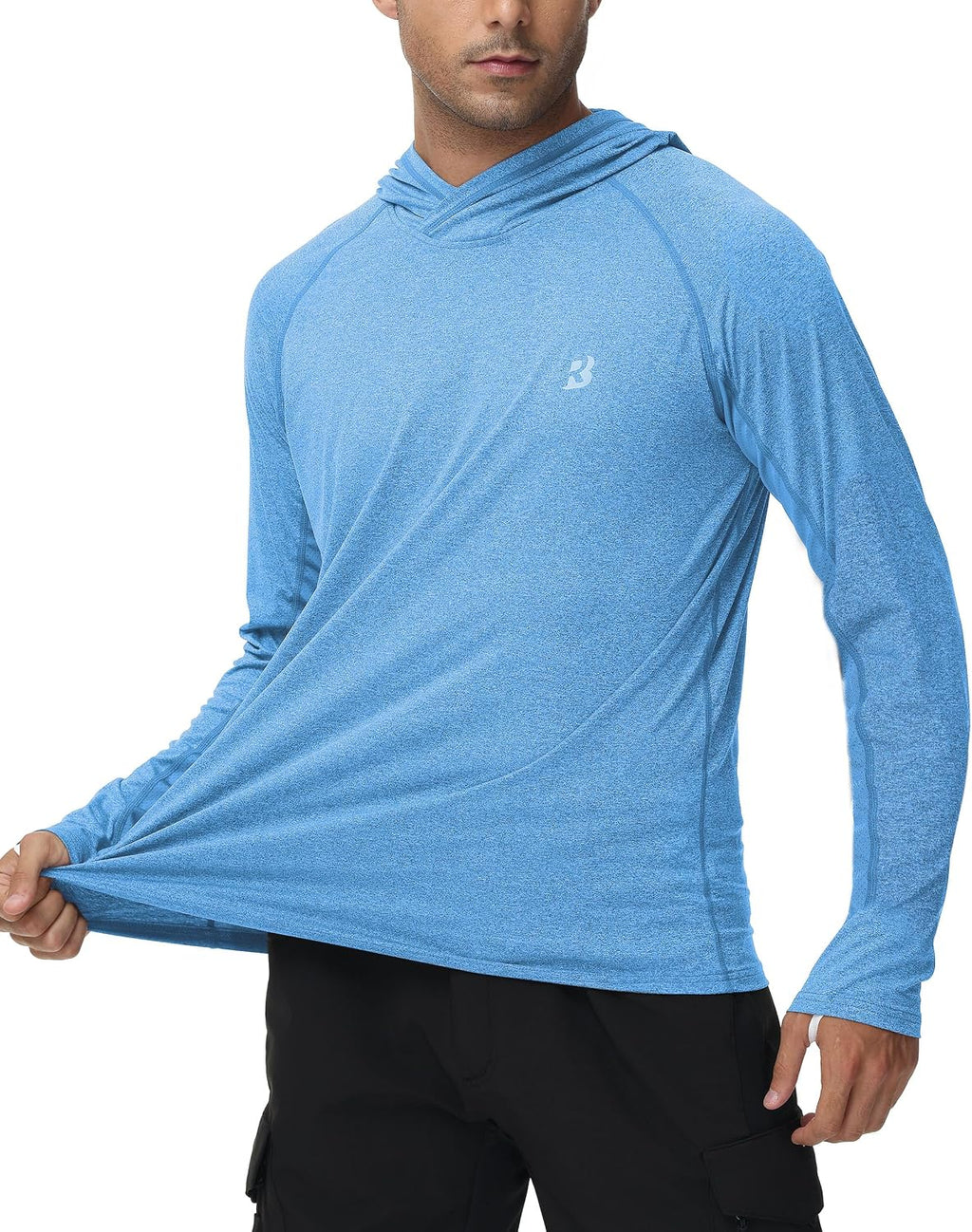 Roadbox Men's UPF 50+ Fishing Shirts, Long Sleeve UV Sun Protection Hoodie