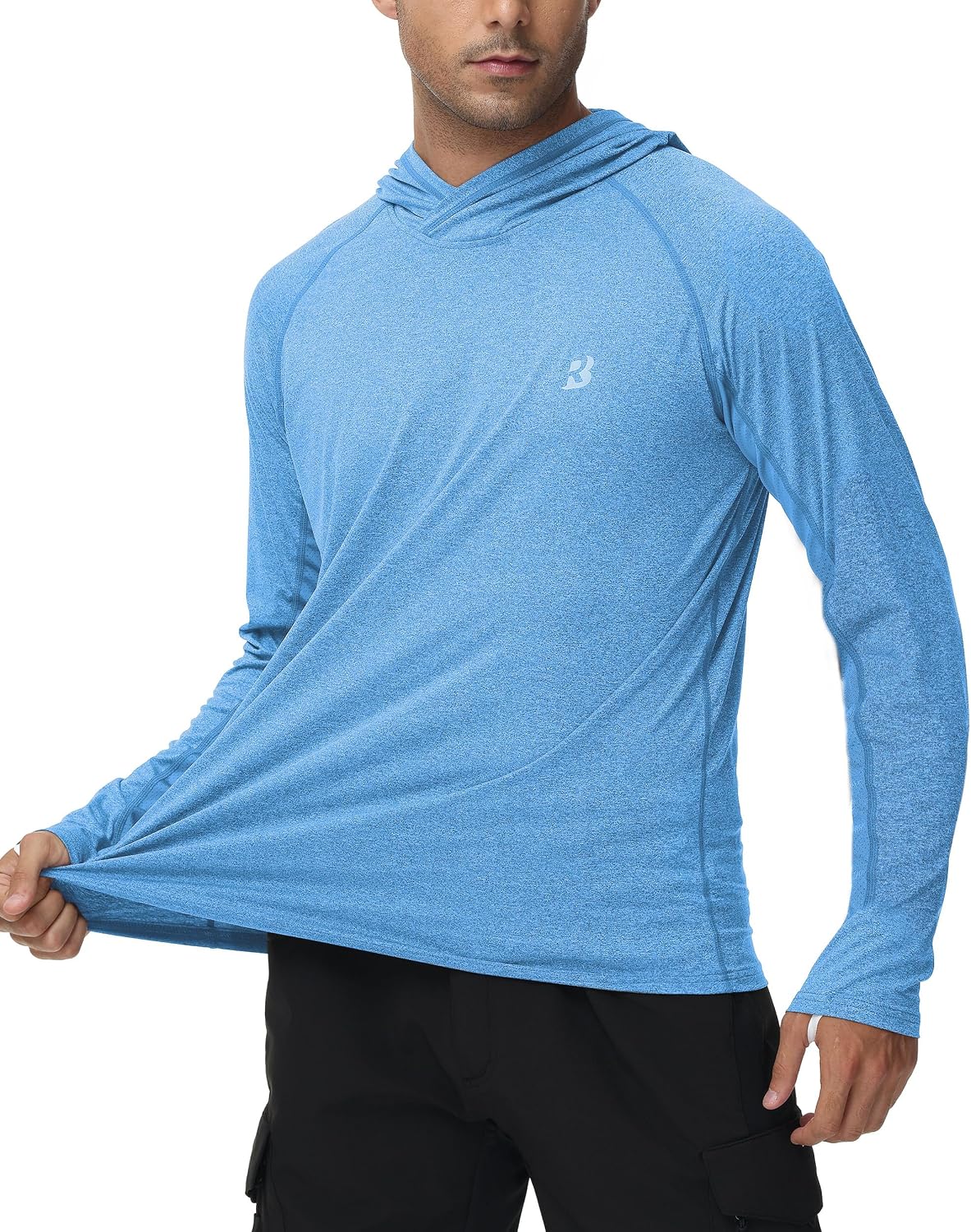 Roadbox Men's UPF 50+ Fishing Shirts, Long Sleeve UV Sun Protection Hoodie
