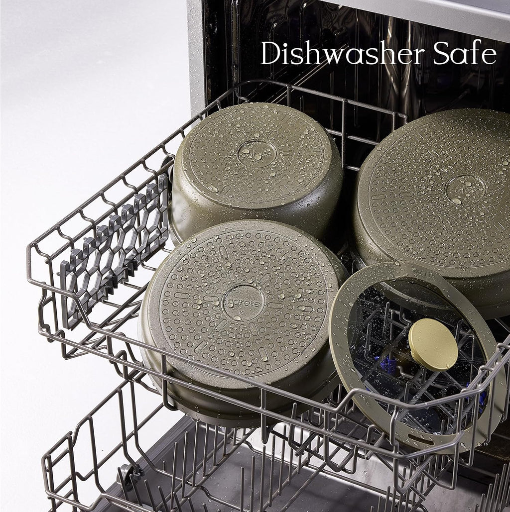 CAROTE 21pcs Ceramic Cookware Sets, Nonstick Pots and Pans Set Non Toxic