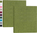 Mublalbum 2 Pack Small 8x10 Photo Album, 52 Pockets, Linen Cover,Green