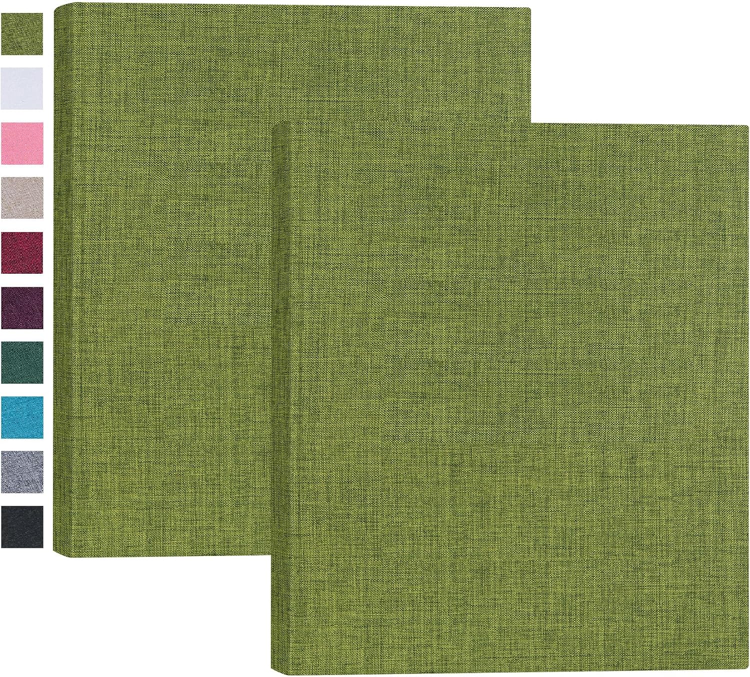 Mublalbum 2 Pack Small 8x10 Photo Album, 52 Pockets, Linen Cover,Green