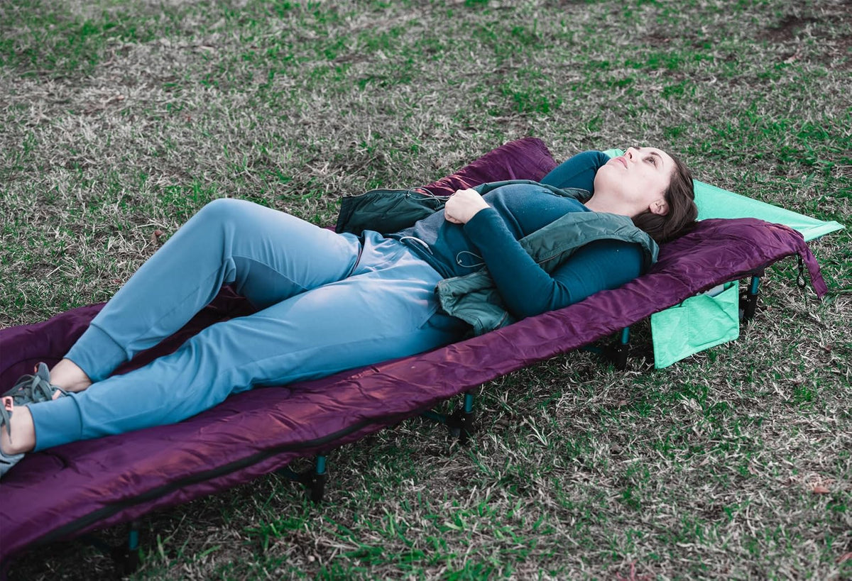 MARCHWAY Ultralight Folding Camping Cot Bed, Portable, Supports 275 lbs