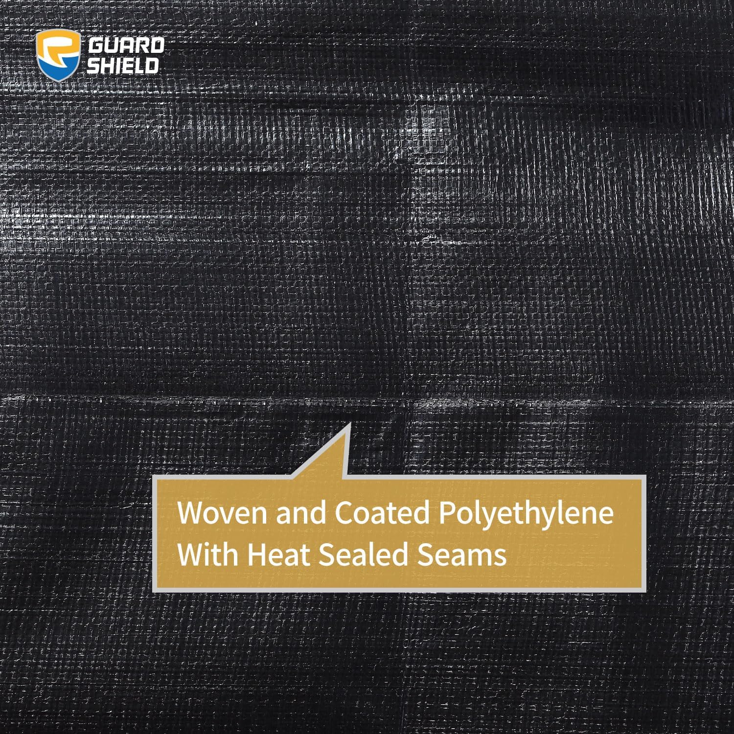 GUARD SHIELD Tarps Heavy Duty Waterproof Black Plus+ 20x30 FT Large 12 mil