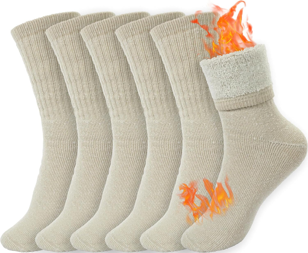 BomKinta Wool Hiking Socks Women Merino Thick Warm Thermal Boot Sock 5-11