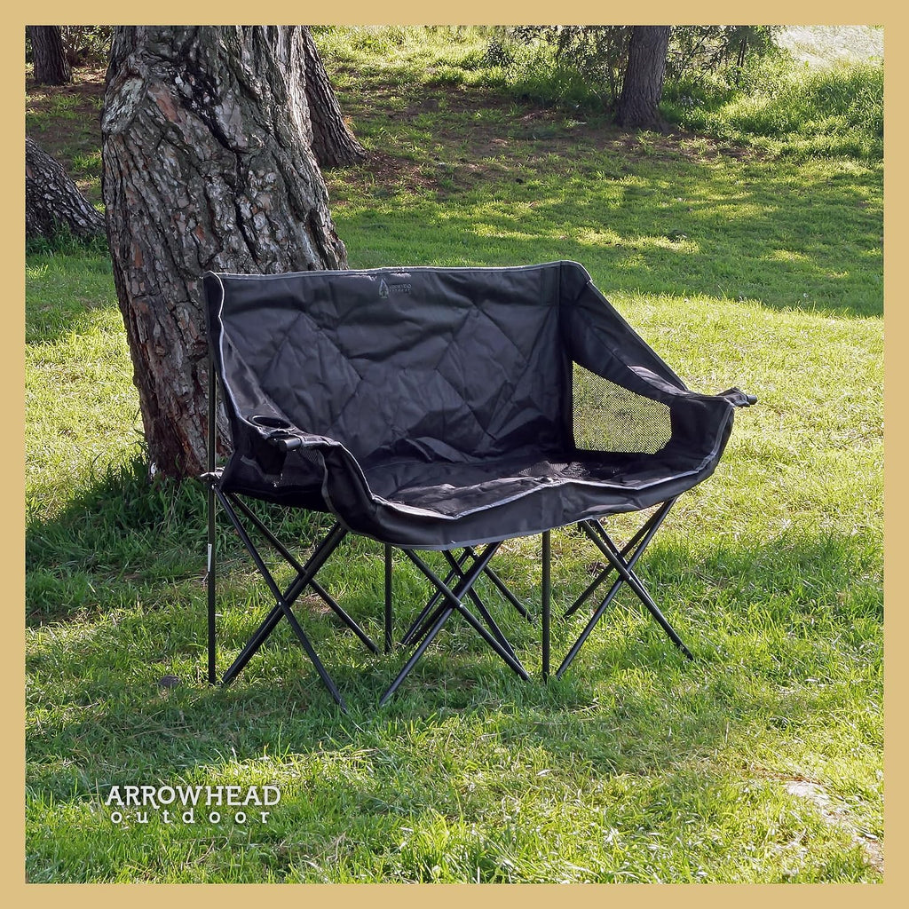 ARROWHEAD OUTDOOR Portable Folding Double Duo Camping Chair Loveseat