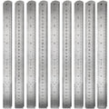 30 Pack 12 Inches Stainless Steel Rulers, Straight Edge Laser Engraved