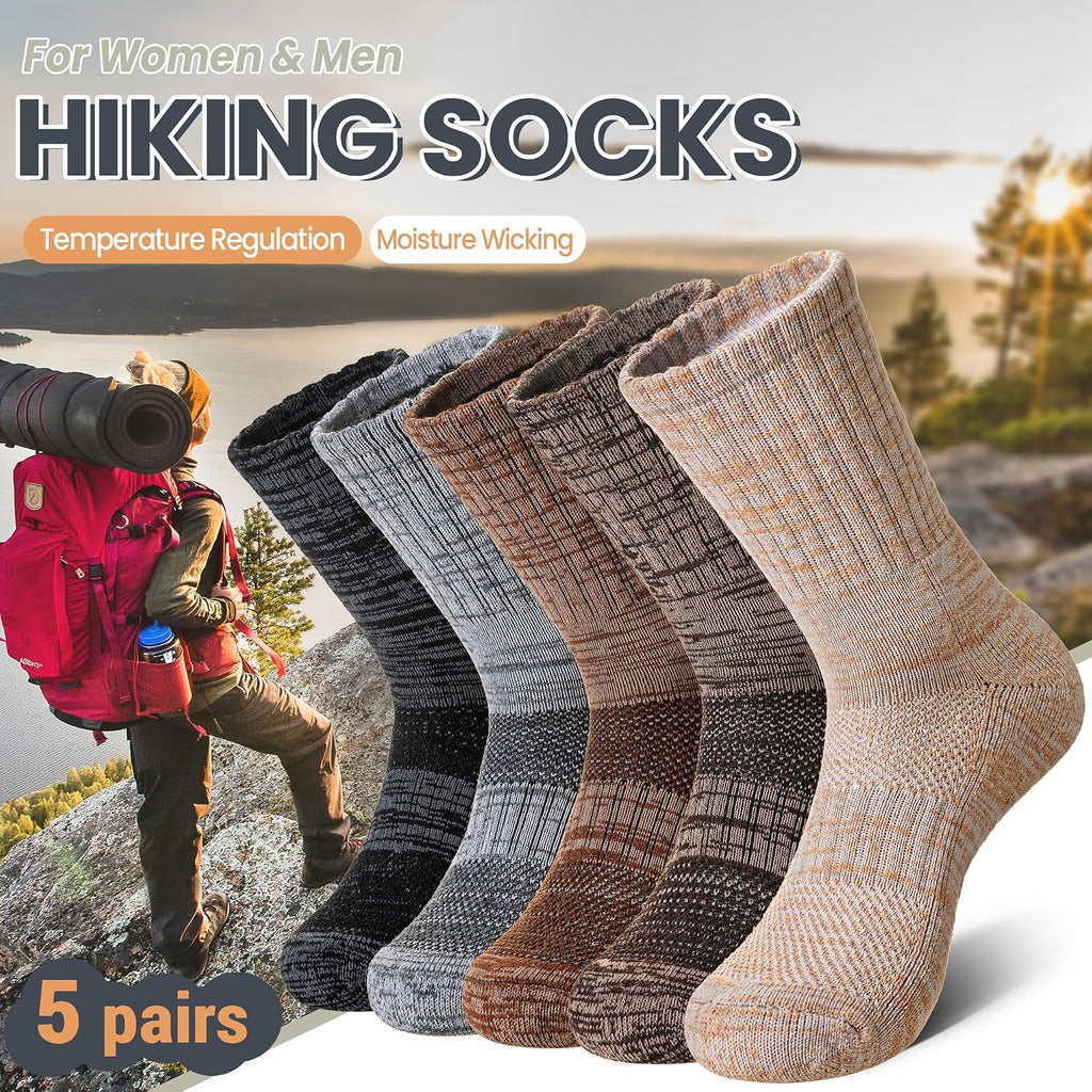 DoSmart Merino Wool Hiking Winter Boot Work Crew Socks for Women Men
