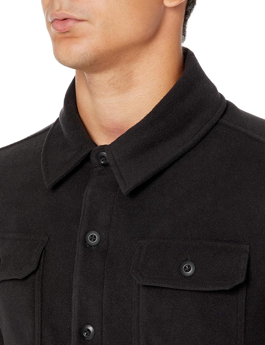 Amazon Essentials Men's Long-Sleeve Polar Fleece Shirt Jacket for Winter, Jackets