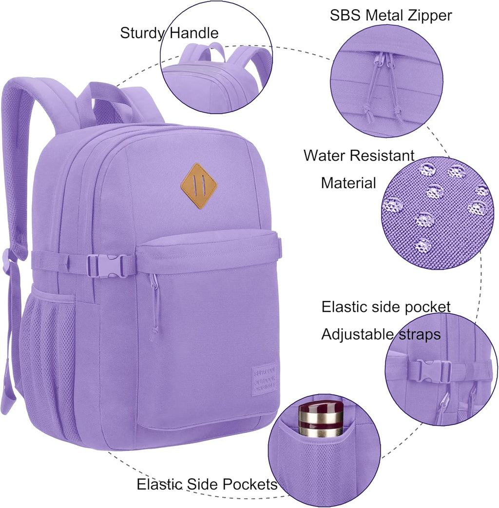 SUPACOOL Campus Backpack, Laptop Bag with 2 Compartments, Travel Backpack