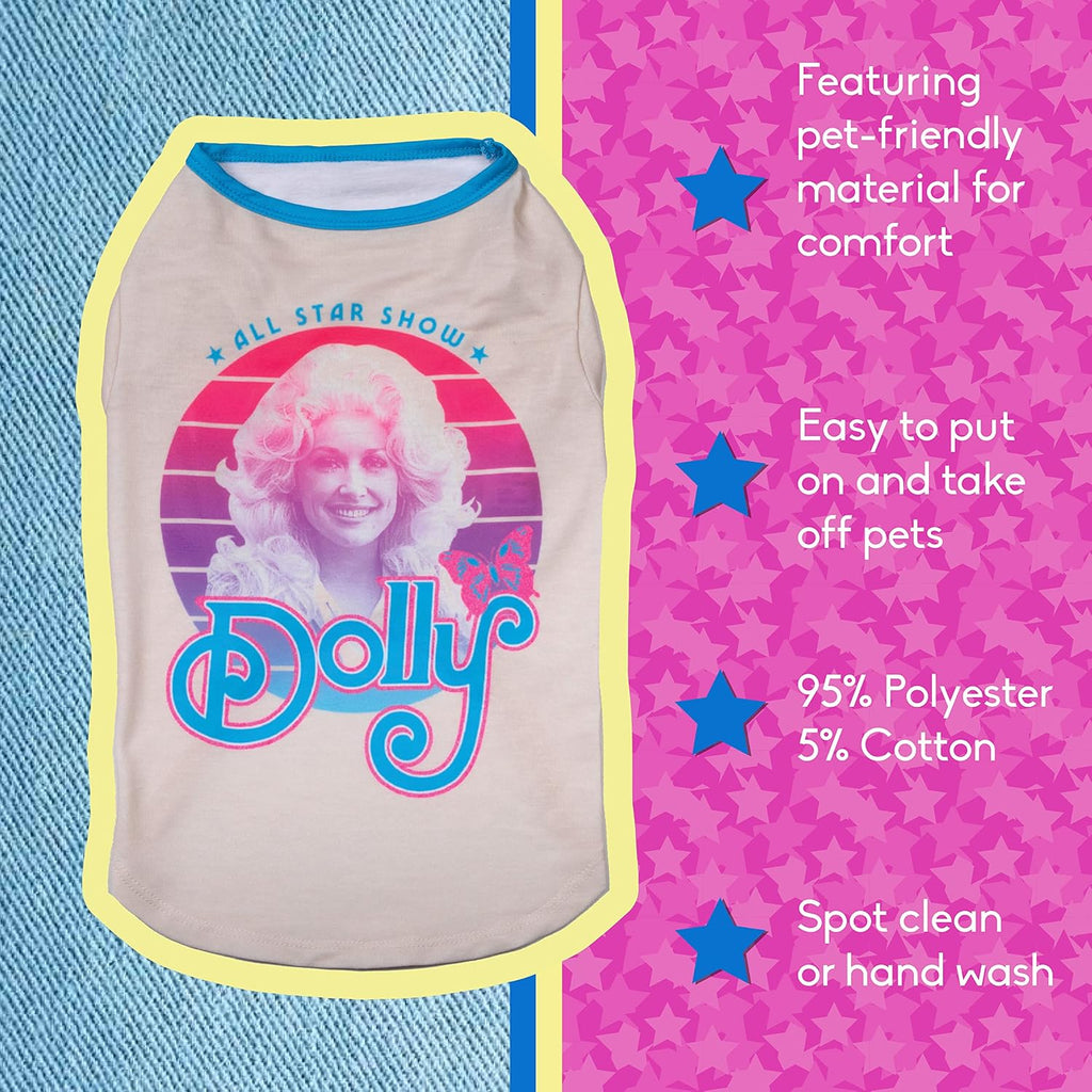 Doggy Parton All Star Show Vintage Style Shirt for Pets - S, White (22120722)