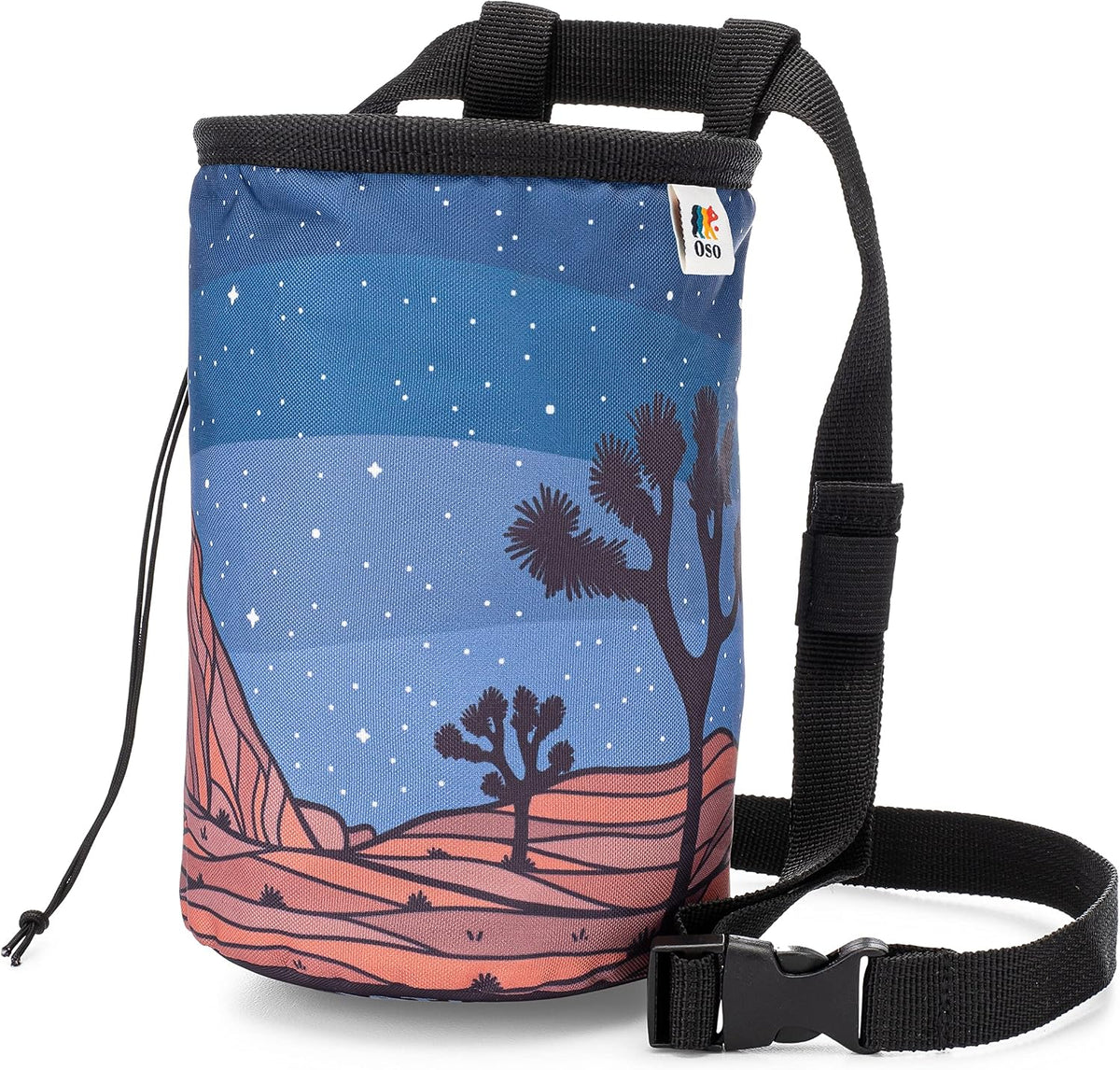 Oso Supply Co - Waxed Canvas Climbing Chalk Bag for Adults and Kids, Drawstring Closure, Adjustable Waist Belt, Indoor/Outdoor Training, Rock Climbing, Bouldering, Weightlifting